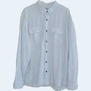 Lucky Brand Linen button down long sleeve shirt XL